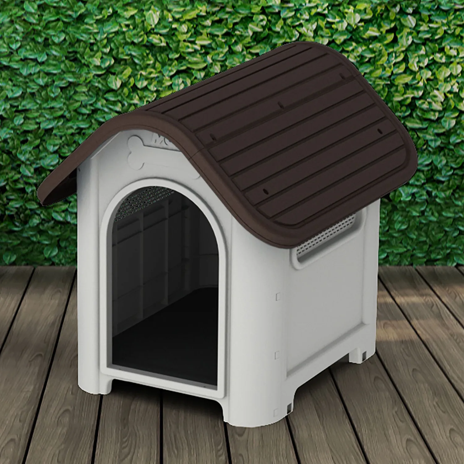 Casa Para Perros Plástica 103.5x82.6x90.8cm Grande Wengue 5
