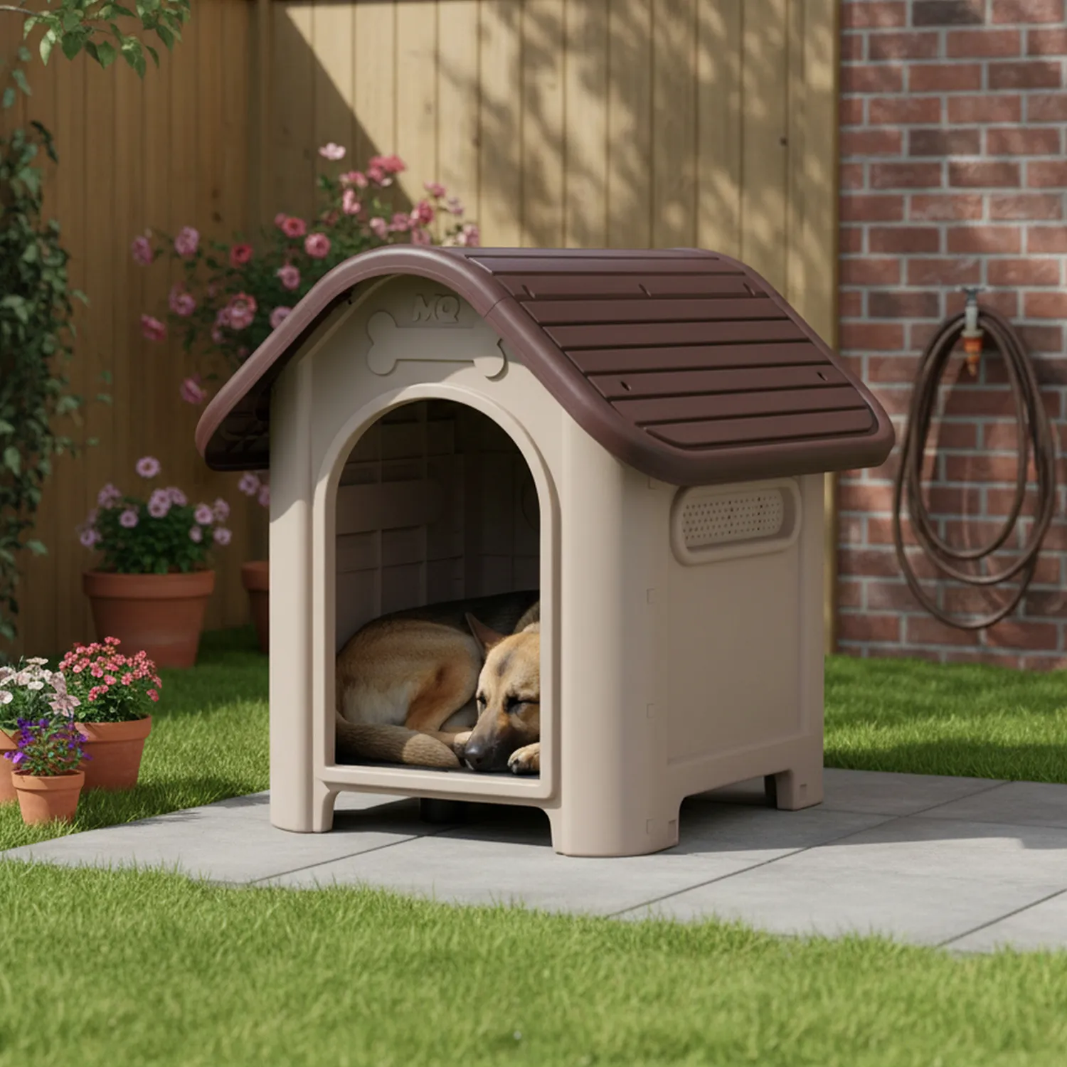 Casa Para Perros Plástica 103.5x82.6x90.8cm Grande Wengue