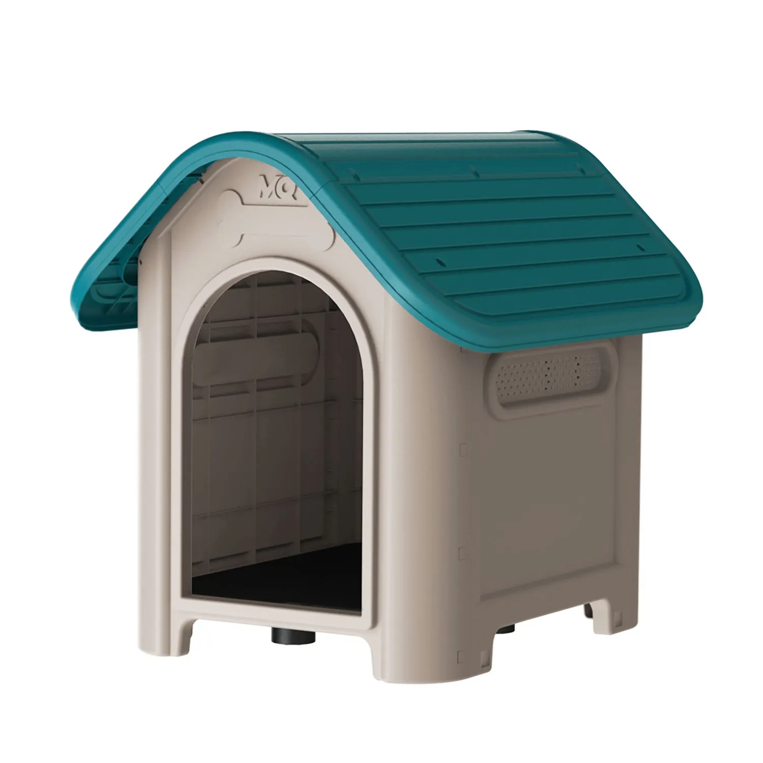 Casa Para Perros Plástica 103x80x90cm Grande Turquesa