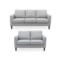 Juego de Sala 3-2 Vanuatu Tela Antifluidos 195x80x90 Gris