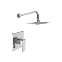 Juego Ducha + Monocontrol Square Cromado Consumo 7.87 l/min