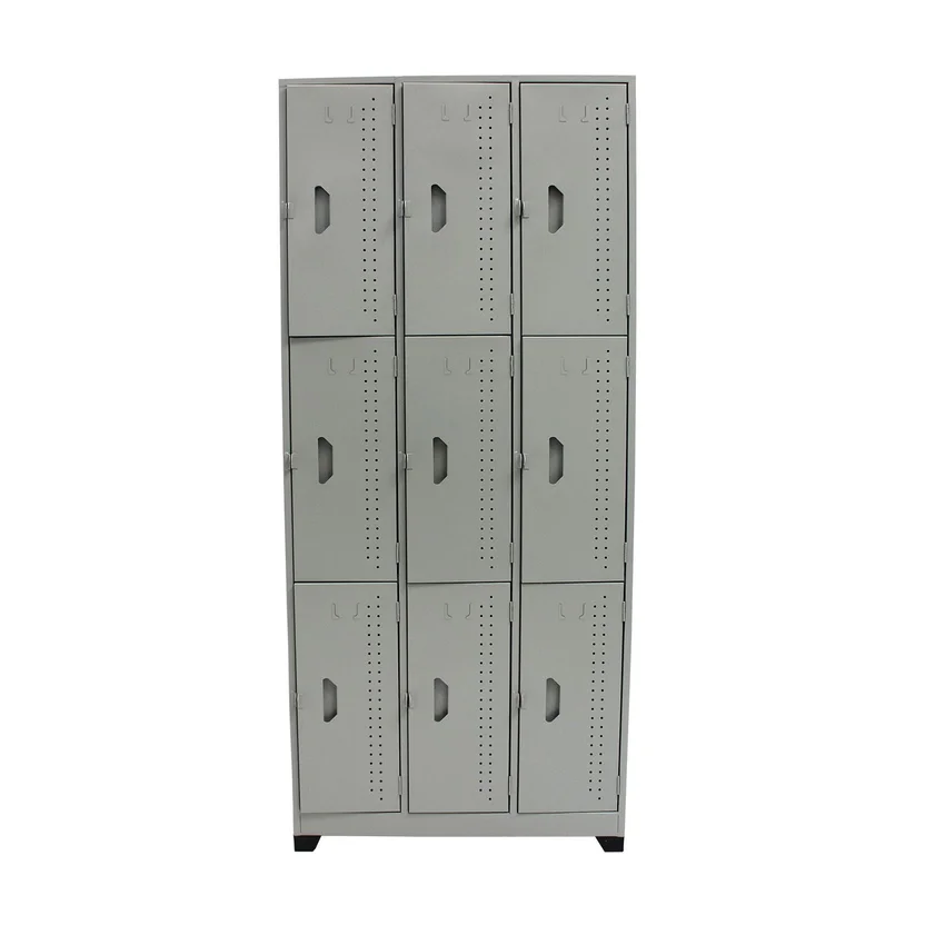 Locker 9 Puestos Gris Agatha Puertas Gris Agatha Peso Máximo Soportado ...