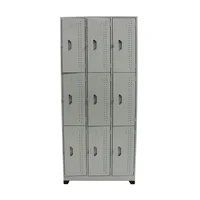 Locker 9 Puestos Gris Agatha Puertas Gris Agatha Peso Máximo Soportado 80 Kg