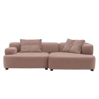 Sofá en L Derecho Noemi Tela Antifluidos Rosado 240x105x70