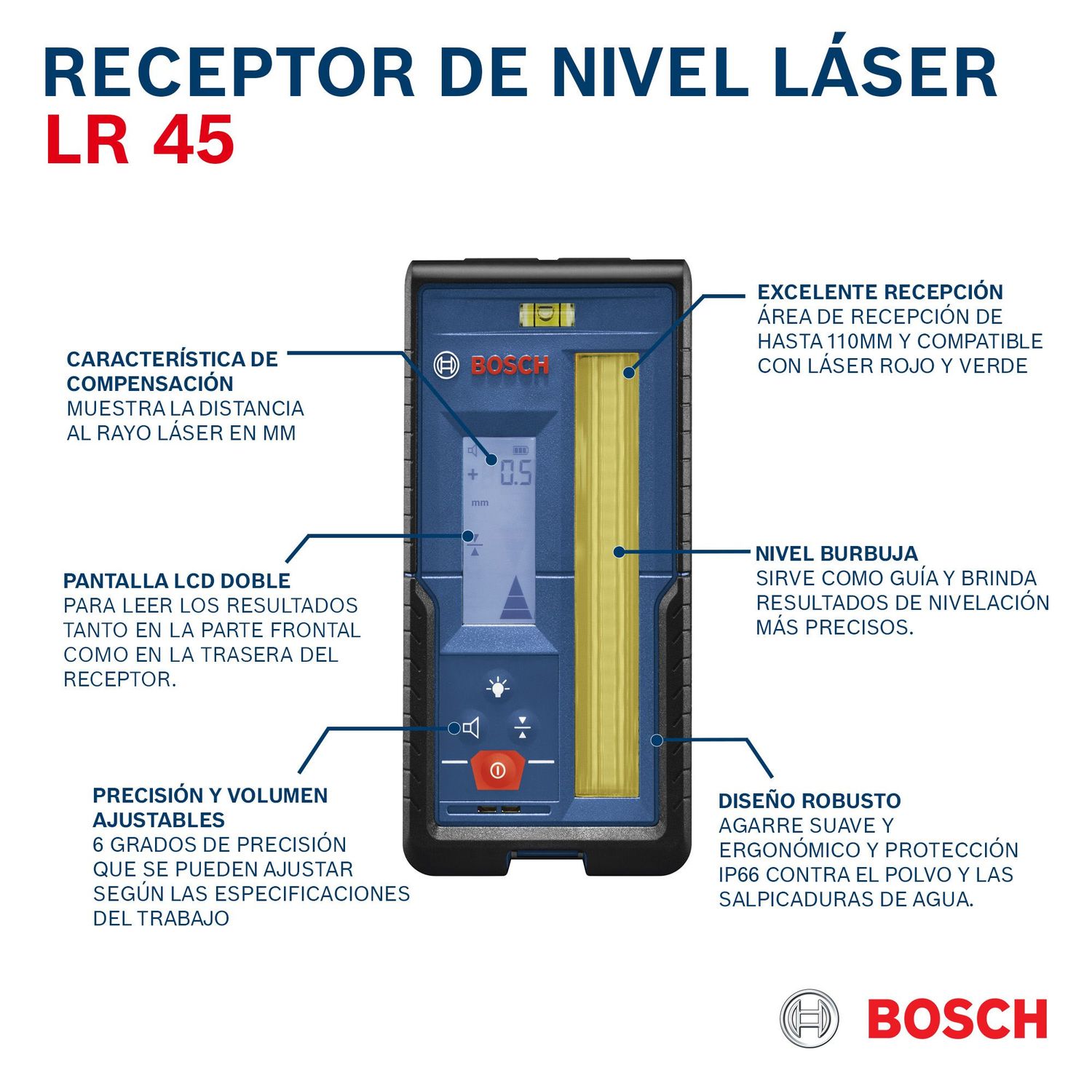 Receptor de Nivel Láser Lr 45 Bosch - Homecenter.com.co