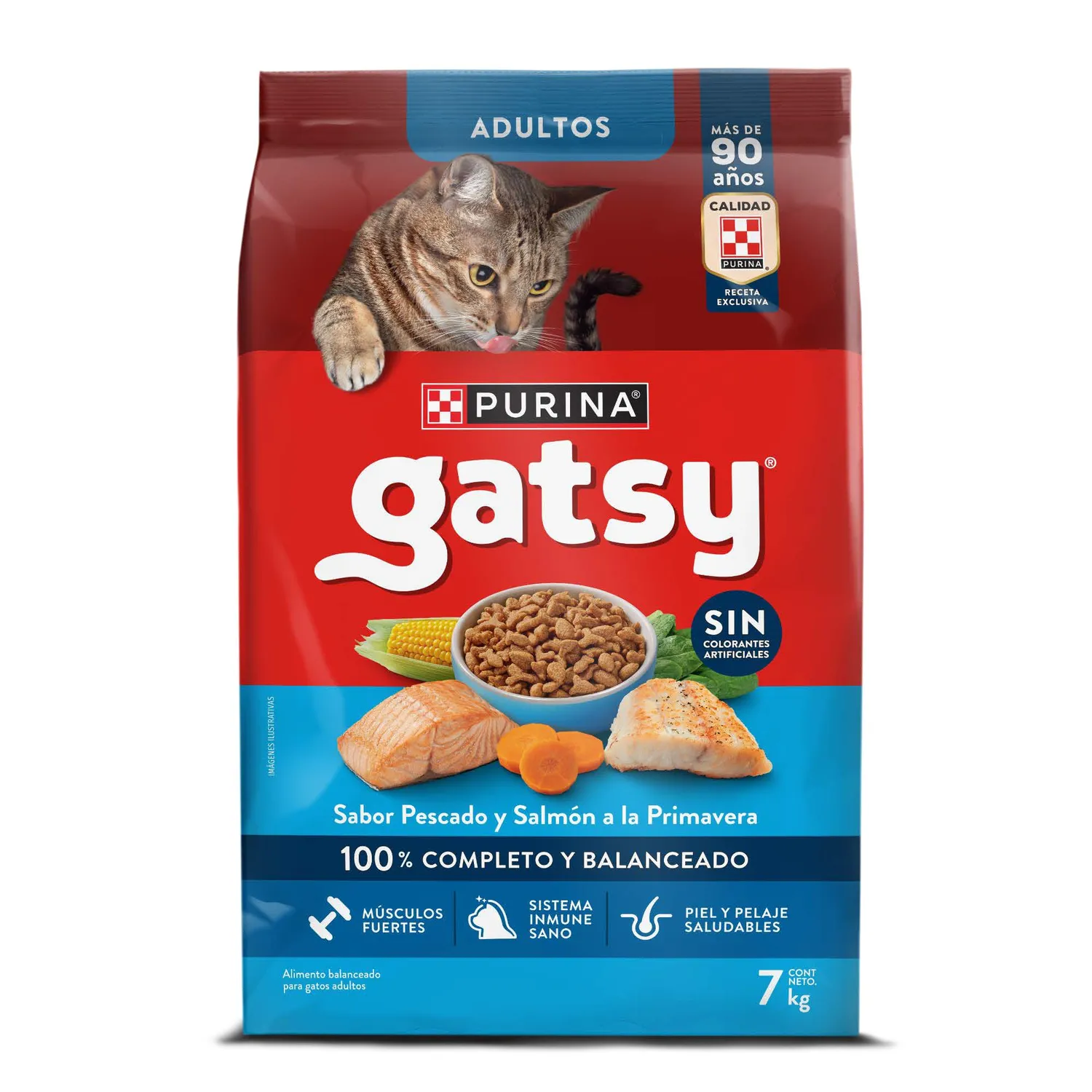 Comida Seca Para Gatos Gatsy Pescado Y Salmon 7kg Gatsy