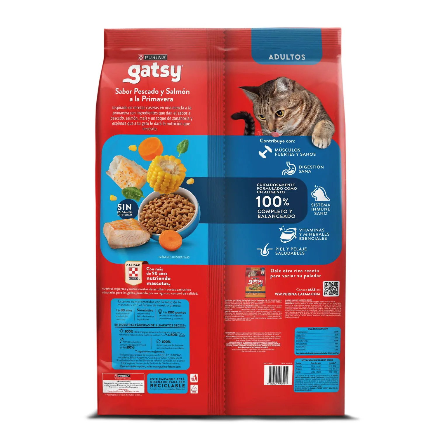 Comida Seca Para Gatos Gatsy Pescado Y Salmon 7kg Gatsy