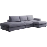 Sofá en L Derecho Oasis Tela Antifluidos 315x80x85 Gris