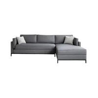 Sofá en L Derecho Jamy Tela Antifluidos Gris 300x86x75