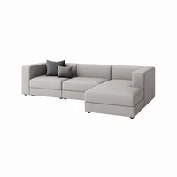 Sofá en L Derecho Lautaro Tela Antifluidos Gris 310x95x71