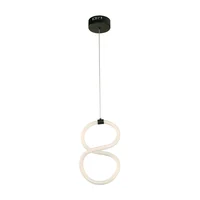 Lámpara LED de Techo Negra con Diseño Estilizado y Luz Cálida
