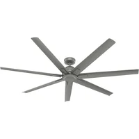 Ventilador De Techo Industrial Sin Luz 7 Aspas 11694 CFM Plateado Hunter Fan