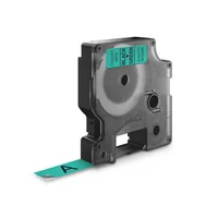 Cinta Dymo D1 Negro Sobre Verde 12mm Set X 5 Unidades