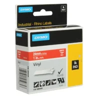 Cinta Vinilo Negro Sobre Rojo 24mm Set X 5 Unidades