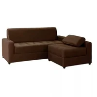 Sofá Liam 3 Puestos Tela Antifluidos 186x80x80 Marrón