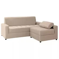 Sofá Liam 3 Puestos Tela Antifluidos 186x80x80 Beige