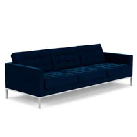 Sofá Florencia 3 Puestos Tela Pet Friendly Antifluidos 230x88x80 Azul