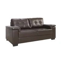 Sofá Park 3 Puestos Tela Antifluidos 208x94x90 Marrón