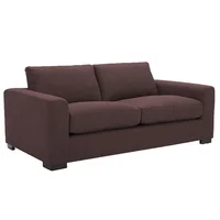 Sofá King 3 Puestos Tela Antifluidos 200x90x80 Marrón