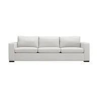 Sofá Calandra 3 Puestos Tela Antifluidos 220x95x85 Blanco