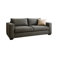 Sofá King 3 Puestos Tela Antifluidos 200x90x80 Gris