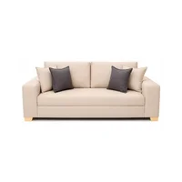 Sofá Canace 3 Puestos Tela Antifluidos 210x85x80 Beige