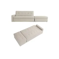 Sofá Bern 3 Puestos Tela Antifluidos 190x80x85 Blanco