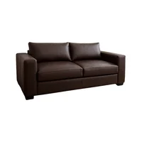Sofá Ben 3 Puestos Tela Antifluidos 220x90x80 Marrón