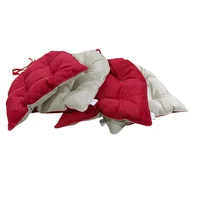 Cojín Silla Doble Faz Rojo Y Marfil X4
