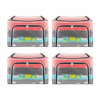 Set X4 Cajoneros Organizador 66L Apilable Negro