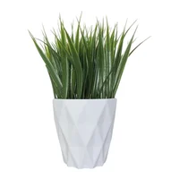 Planta Artificial Pasto Plástico 10x22 Cm Verde Jardin