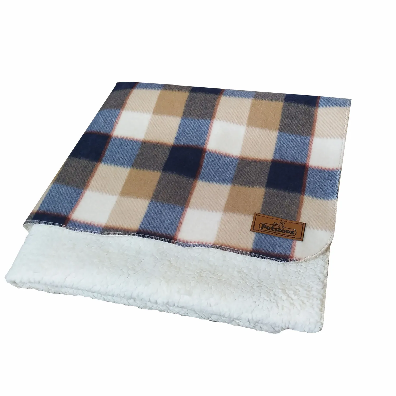 Cobija Doble Faz Escoses 100 X75x1cm Grande Camel Petizoos