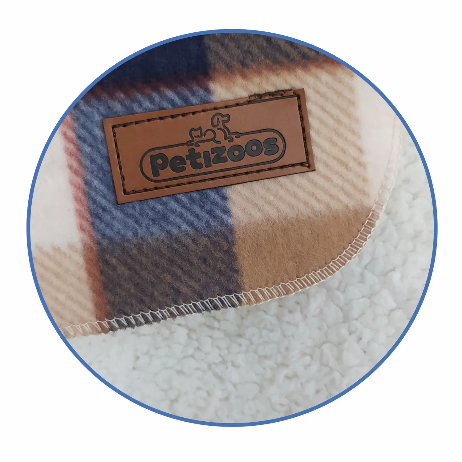 Cobija Doble Faz Escoses 100 X75x1cm Grande Camel Petizoos 3