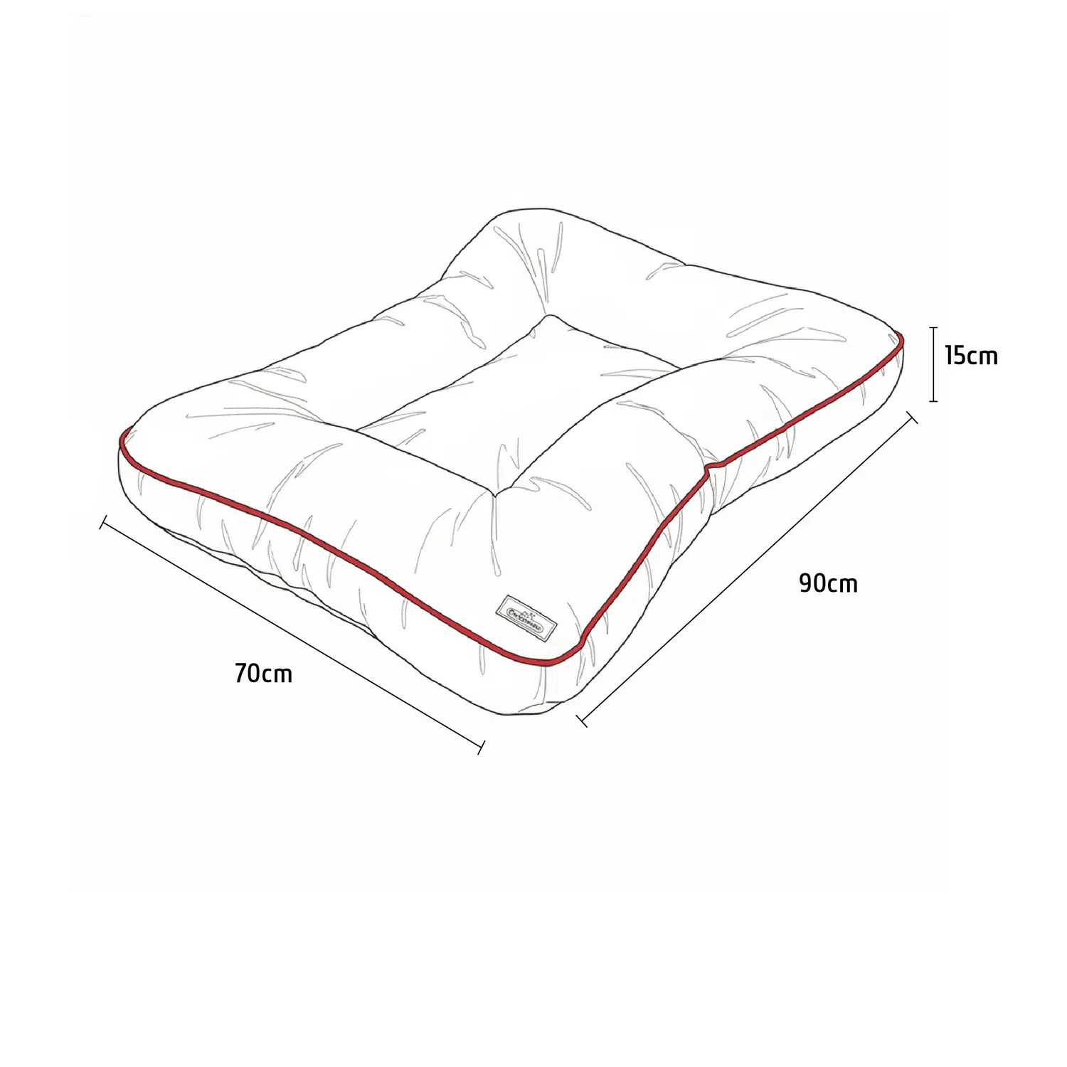 Colchón Impermeable Relax 90x70x15cm Grande Rojo Petizoos 4
