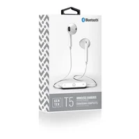 Audífono T5 Bluetooth Acabado Blanco Brillante Gentek