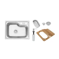 Lavaplatos Tramontina Prime en Acero Inoxidable 55x42cm + Accesorios