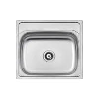 Lavaplatos Tramontina Standard de Acero Inoxidable 63x56 cm