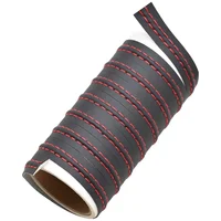Tira Hilo Decorativo Adhesivo para Carro Estilo Cuero Rojo 238cm