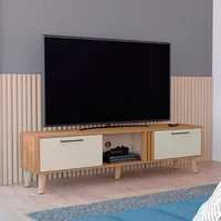 Mueble Tv 70'' Vance 43X160 Rta Madera Natural - Crema