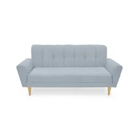Sofá 3 puestos Zen 88x187x82 Tela Plata