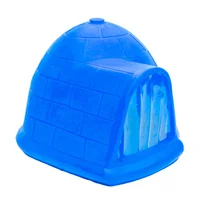 Casa Para Perros Tipo Iglú Grande Azul 117X82X82Cm