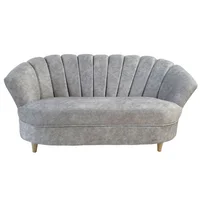Sofá Palma Vintage Moderno 2 Puestos Gris Plata 90X176X91 Cm