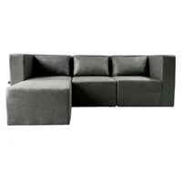 Sala Modular Nordica Zeus 6 Puestos Grafito 80X235X85 Cm