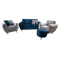 Sala Vintage Ángel + Poltronas Azul - Gris 100X190X85 Cm