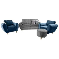 Sala Vintage Ángel + Poltronas Gris- Oceano 100X190X85 Cm