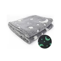 Cobija Manta Magica Brilla En Oscuridad Cama Niños Gris