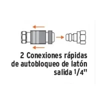 Compresor de Aire 3-1/2 HP de 50 L con Bobina de Cobre Truper