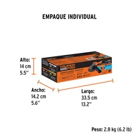 Combo de Esmeriladora 4.1/2 Pulgadas Eléctrica 850 W 12.000 RPM Lentes de Seguridad y Flexómetro Truper