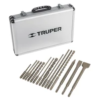 Juego de Brocas y Cinceles SDS Plus 15 Piezas Truper en Estuche