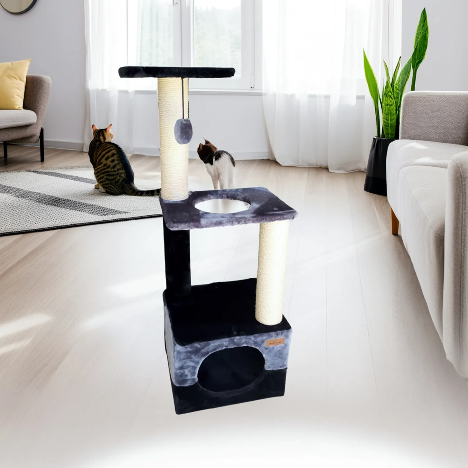 Gimnasio Para Gatos ECO 40x30x110cm Mediano Gris 3